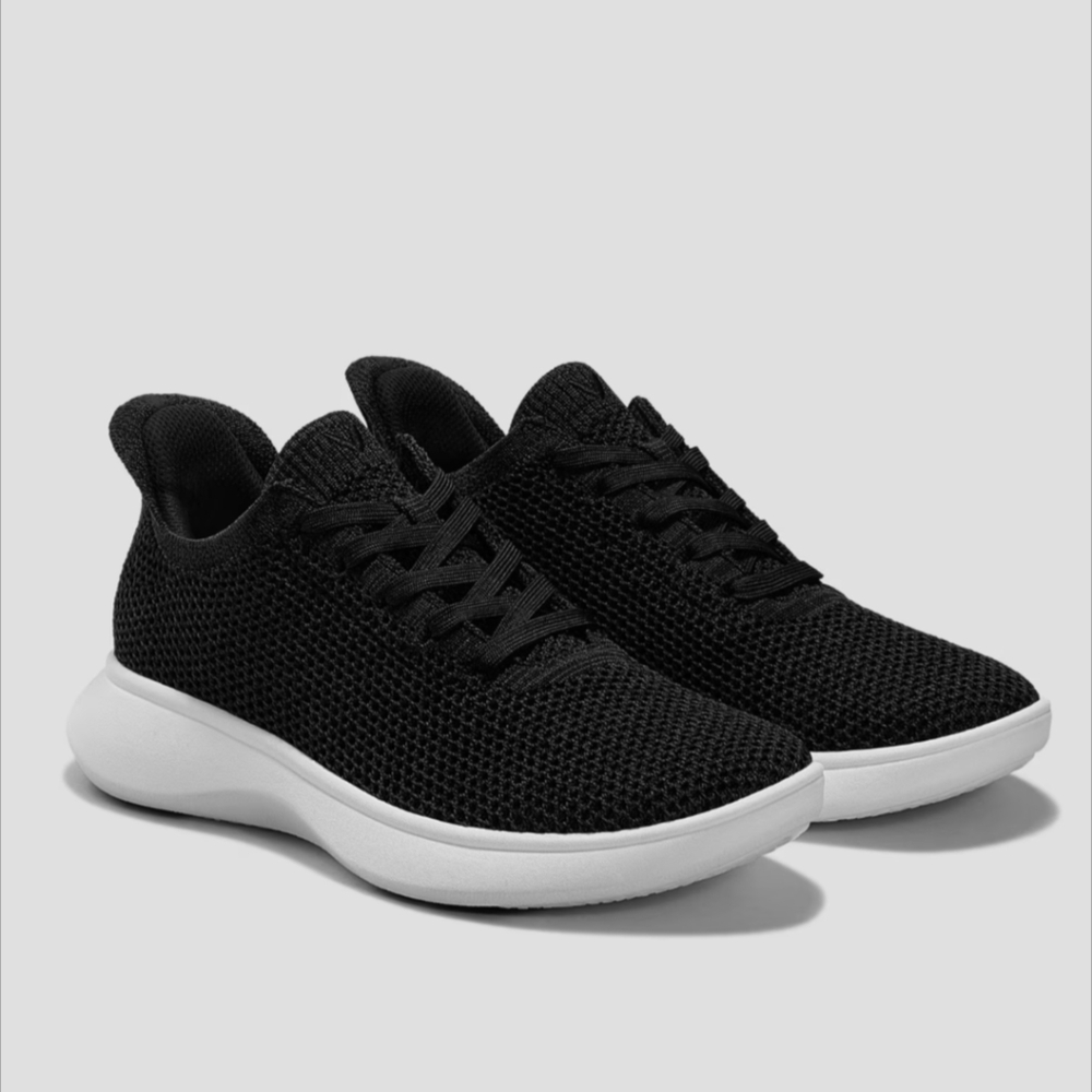 Vivaia Women's Black Athletic Knit Sneakers - Lightweight Comfort